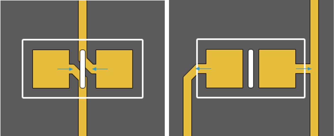 PCB design guidelines showing preferred routing