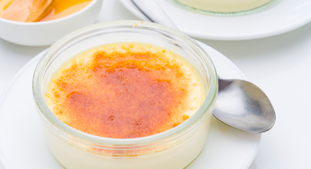 imagen de un Crème Brûlée casero