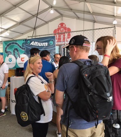 Frank Duggan at Altium booth MakerFaire NYC