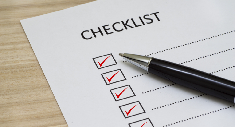 Picture of a checklist