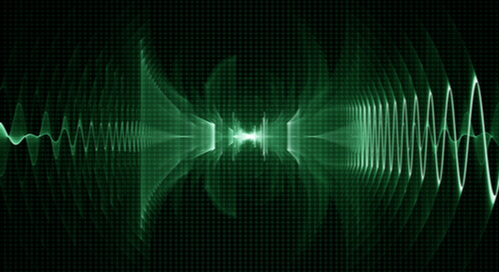 Sound wave on oscilloscope