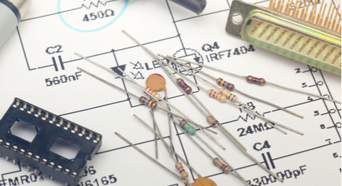 Pins on top of a schematic