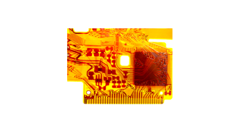 Aerial view of a flexible circuit layer