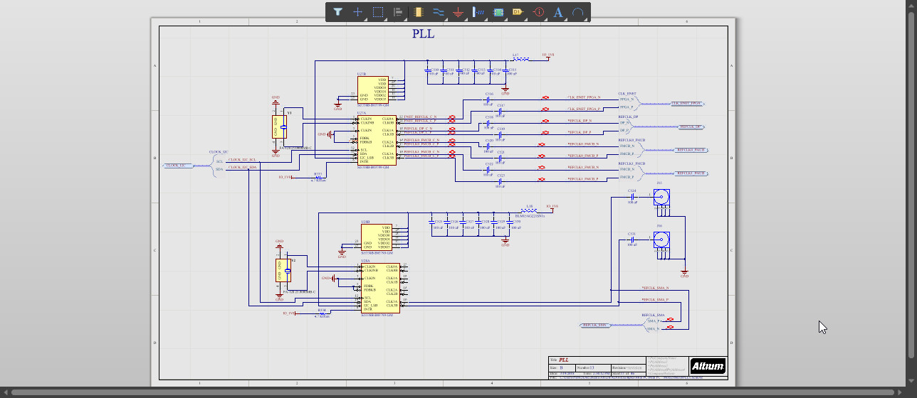 Schematic example without highlighted nets