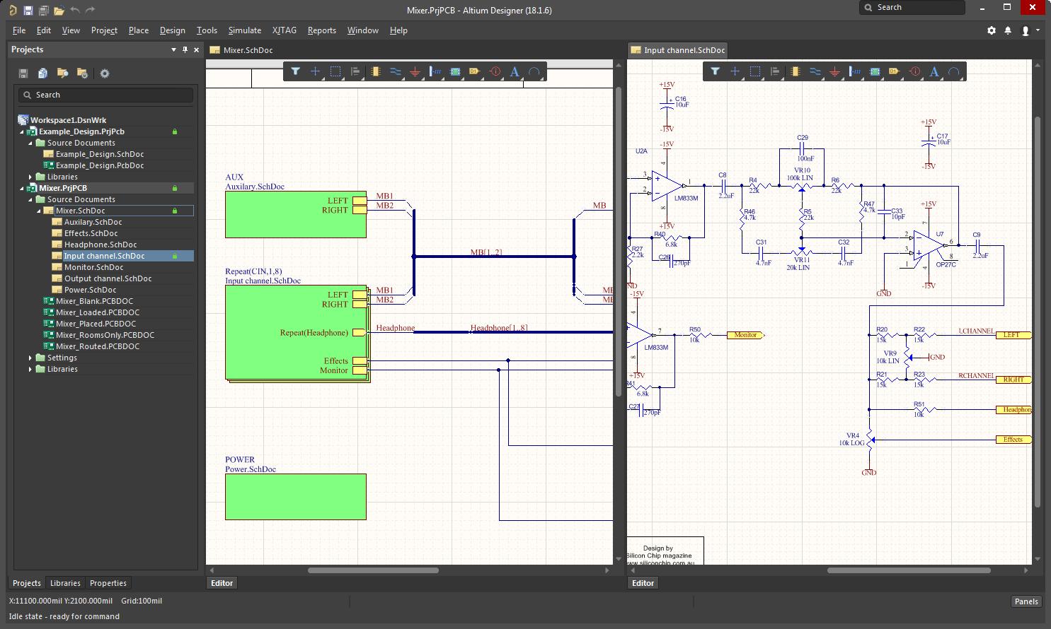 Screenshot Altium Designer 18 Spiegeln und Drehen von Bauteilen