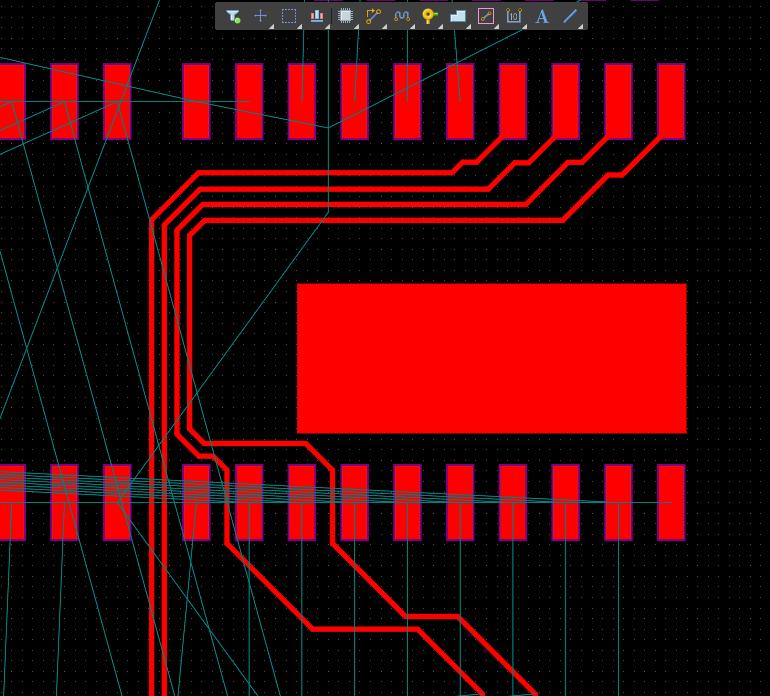 AD18 screenshot of completed routes in Auto-Interactive Routing