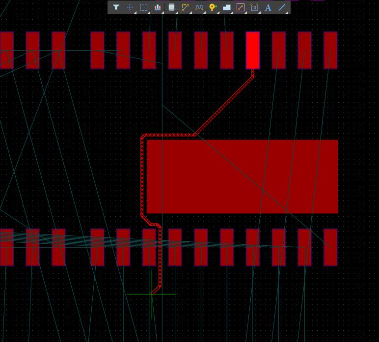 AD18 screenshot of manual interactive routing in Auto-Interactive Routing