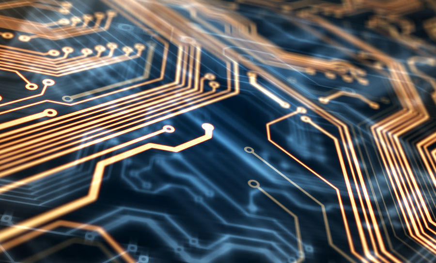 Image of 3D PCB routing in Auto-Interactive Routing