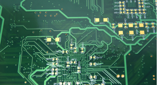 Printed circuit board green electronic background