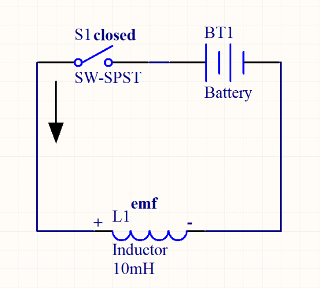 Energized inductor