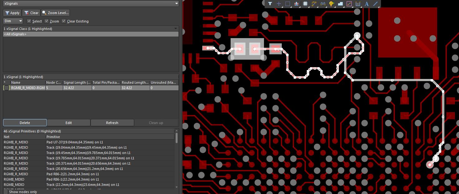 Screenshot of AD18  signal path in rules-driven design