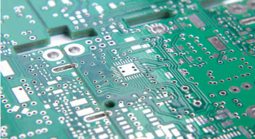 Microstrip and via interconnections on green multi-layer PCB