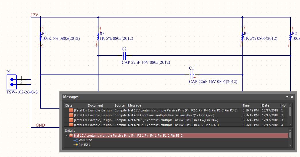 Screenshot of AD18 net error with directive in net connection order