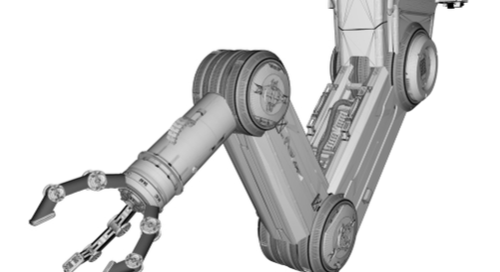 Wireframe for a robotic arm