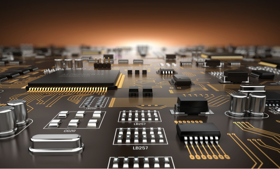 3D-Modell einer PCB