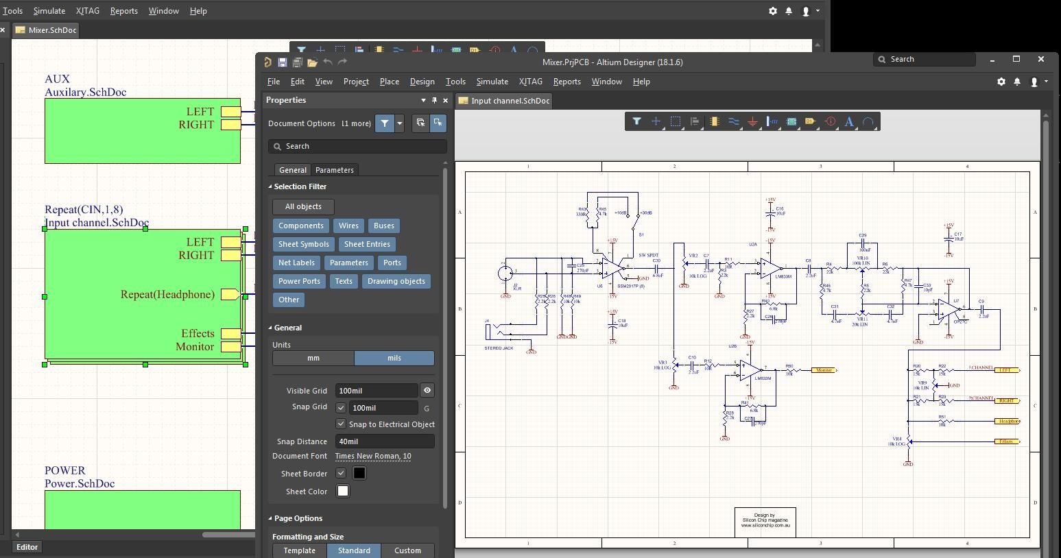 Flat vs. hierarchical schematics in Altium Designer