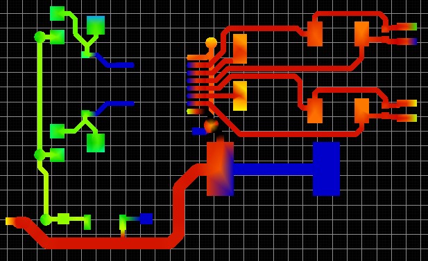 PDN Analyzer screenshot of an Allegro A4954 IC with a polygon pour near the VCC pin showing current levels that are within margins.