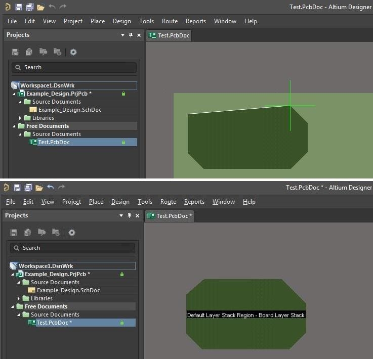 Definir siluetas de capas en Altium Designer