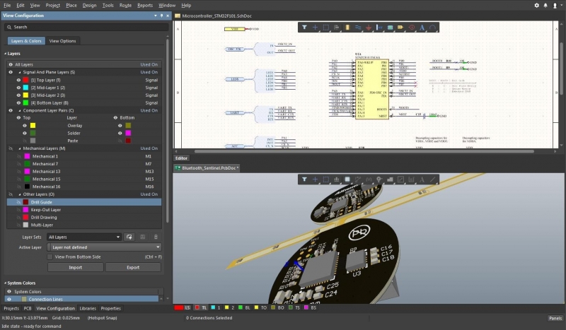 Il pacchetto software Altium Designer: l'unico editor schematico unificato, visualizzatore MCAD e piattaforma software di layout PCB.