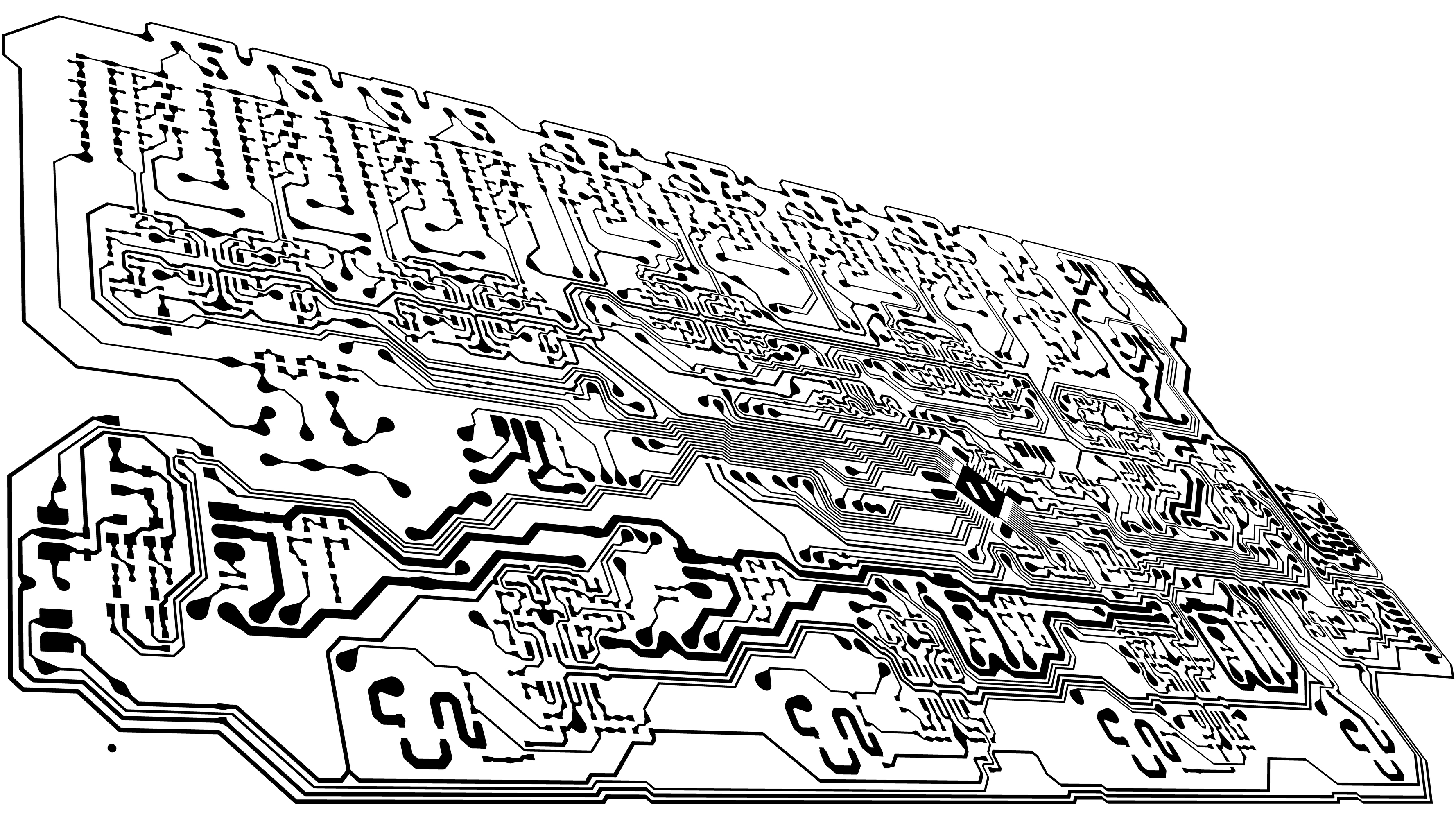 Digitale integrierte Technologie. Gedruckte Schalttafel. PCB. für Hintergrund oder Banner