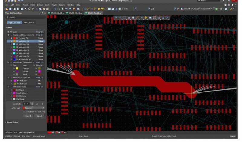 Enrutamiento automatizado con PCB autorouter