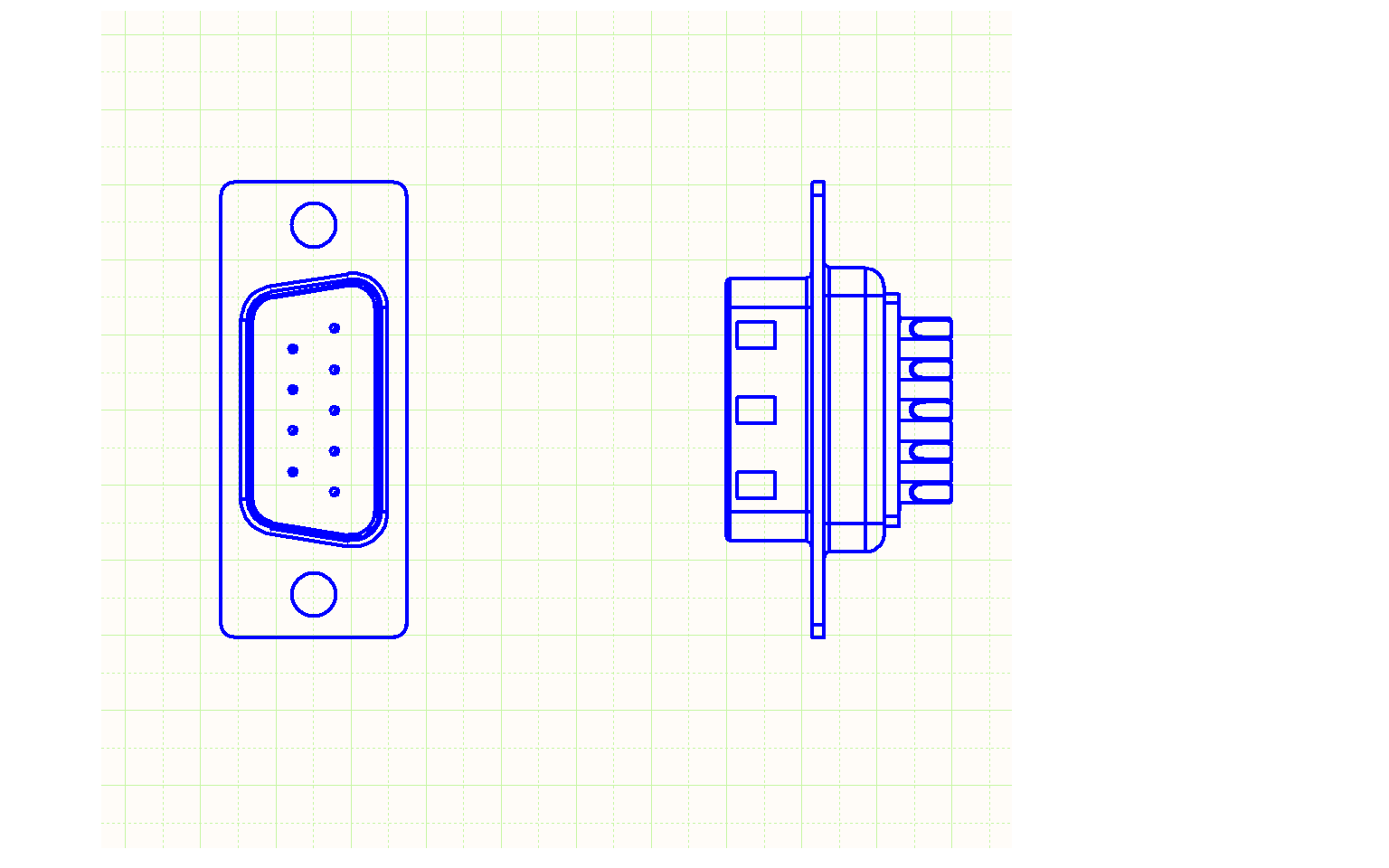  Abbildung 1. 1:1 CAD-Zeichnung zum PCB-Kabeldesign