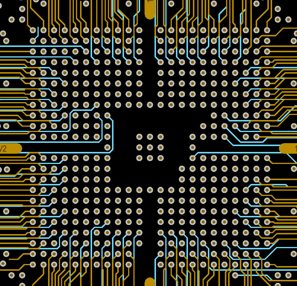 partitioning bga into four sections