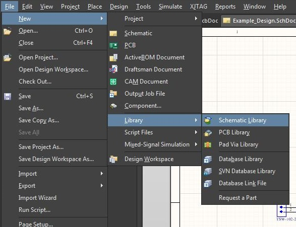 Altium Designerでの回路図ライブラリへのアクセス