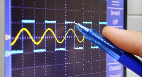 Courbe sur l'oscilloscope