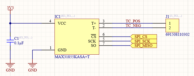 MAX31855 Thermocouple to Digital Converter for vapor phase reflow