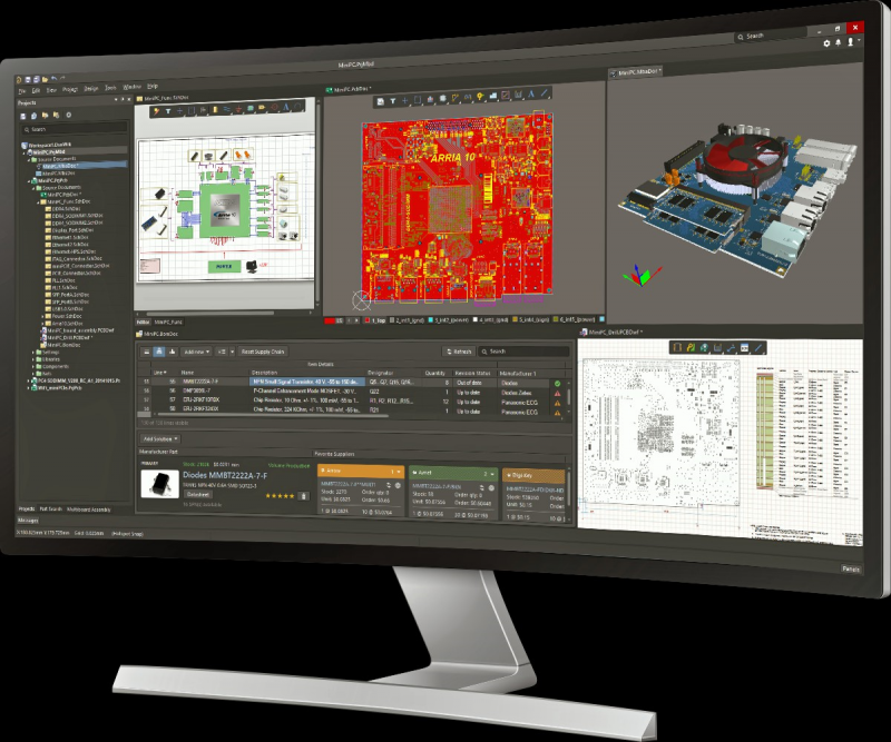 L'interfaccia di progettazione unificata in Altium Designer, software dotato di simulatore per Arduino online( L'interfaccia di progettazione unificata in Altium Designer, software dotato di simulatore per Arduino online