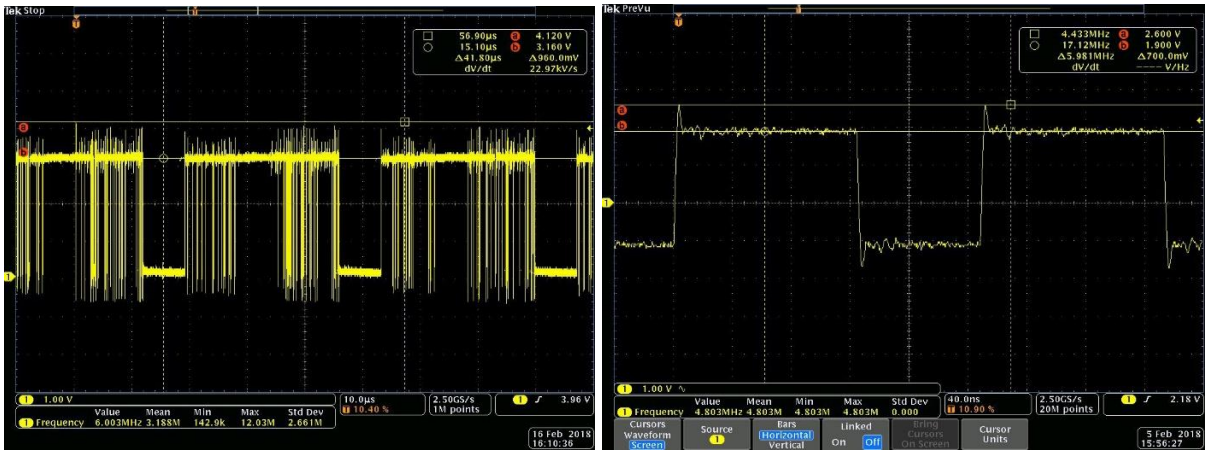 EMI noise on PIN 92 with 700mV ringing