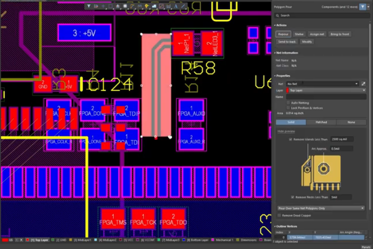 alternatifRoutage de guide d'ondes coplanaire dans Altium Designer