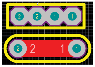 This Allow The designer options for component placement at a later time. In this example, the short may be replaced with a surface mount resistor or inductor.