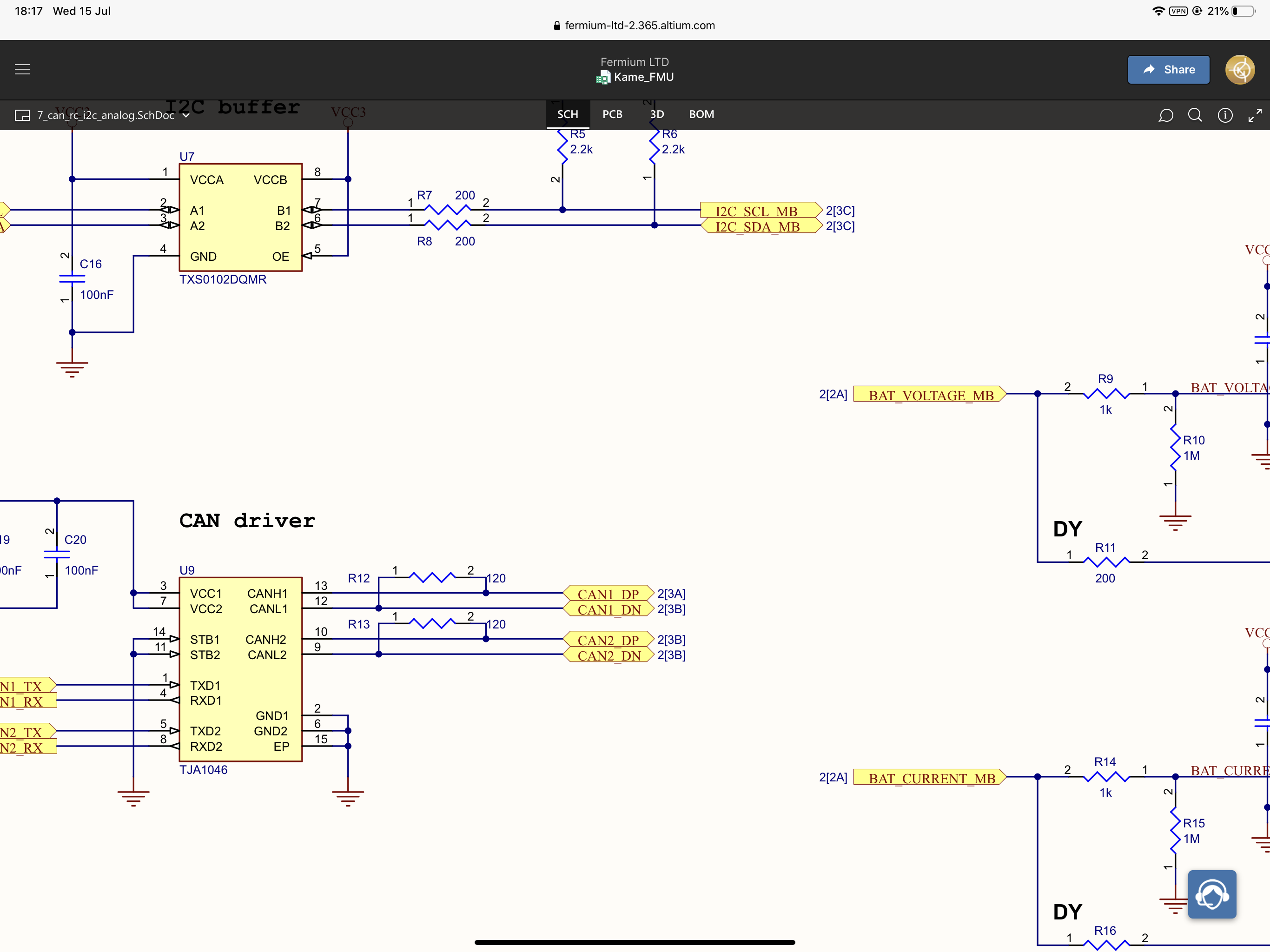 Concord Pro on Altium 365 with hidden sidebar