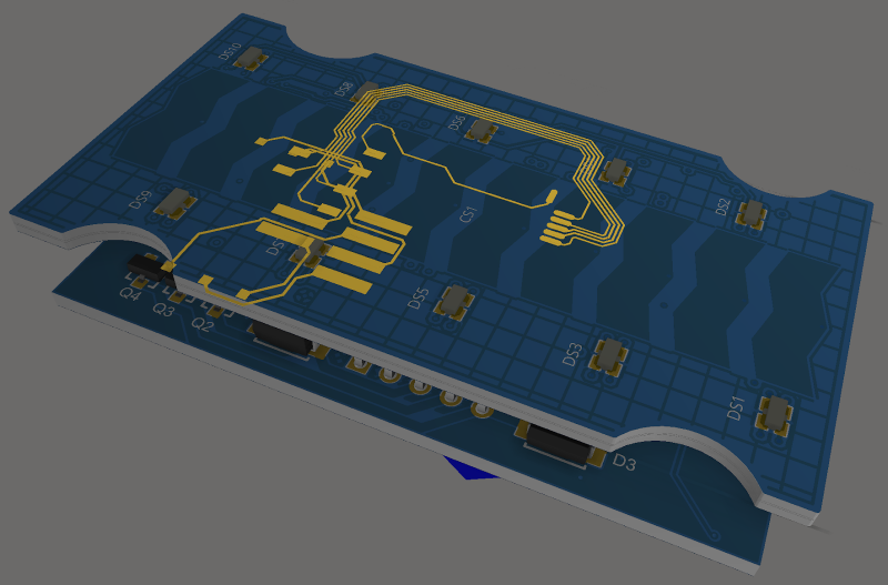 Nets and trace highlighted in 3D layout for Altium Designer