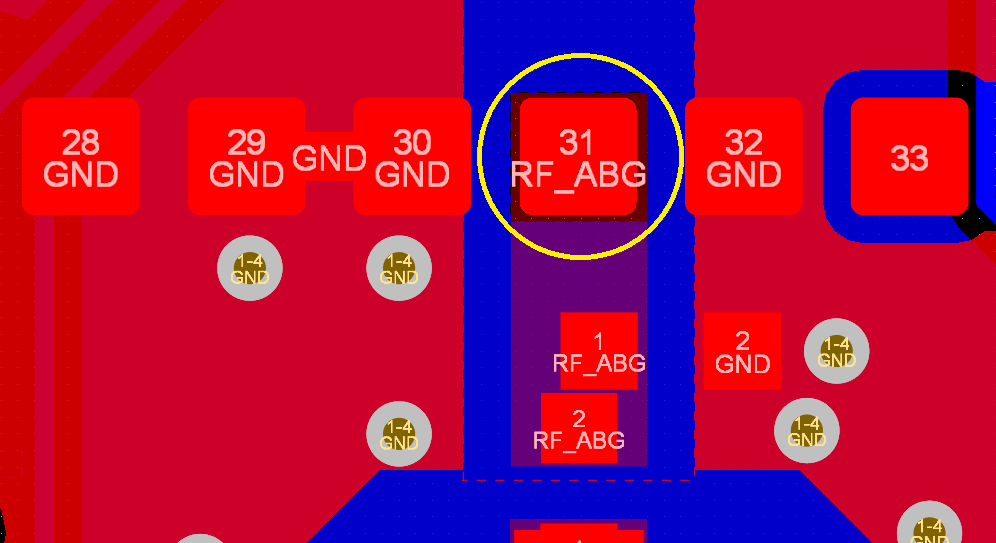 Antenna feedline antipad