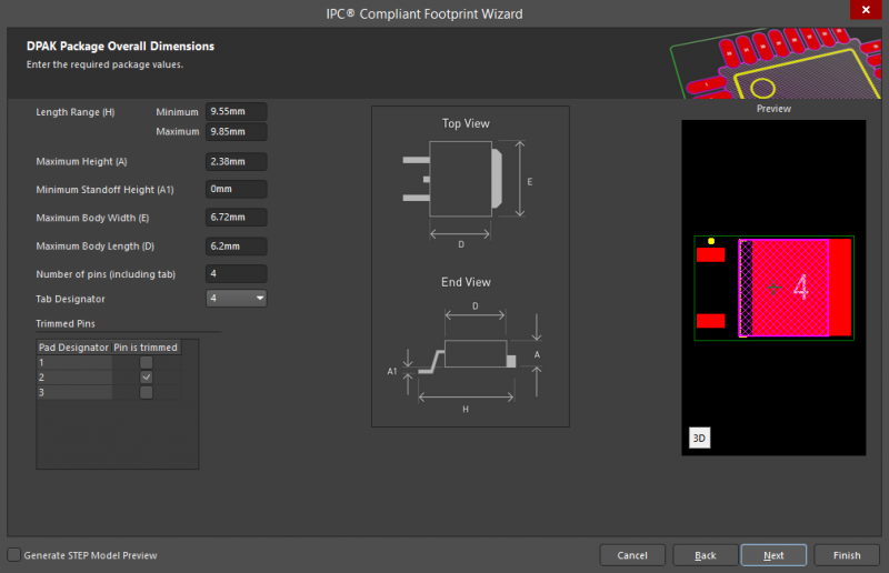 alternativoparti transistor per impronta PCB