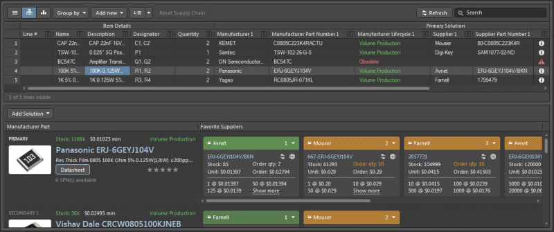 Approvisionnement et gestion des composants des systèmes militaires dans Altium Designer