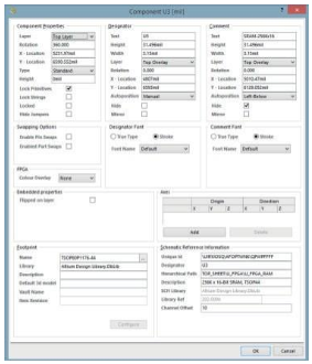 Configurar propiedades de componentes en Altium Designer