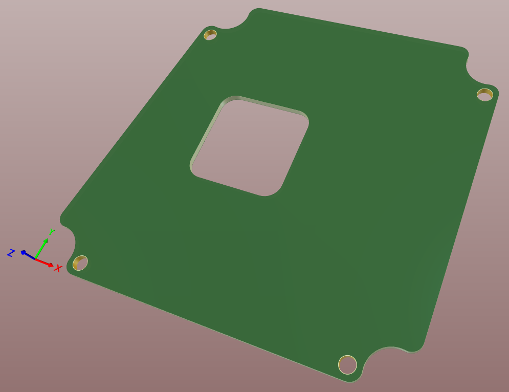 3D Board Shape for low noise voltage regulator