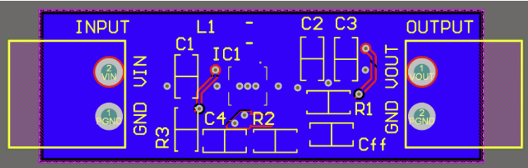 Fully routed PCB bottom layer