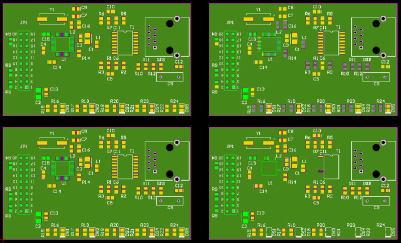 Tableau de bord en préparation pour la panélisation de PCB