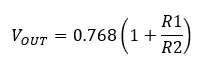 The resistors can be calculated with the formula: