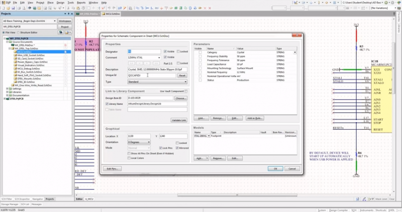 Screenshot of automated schematic back annotation in Altium Designer