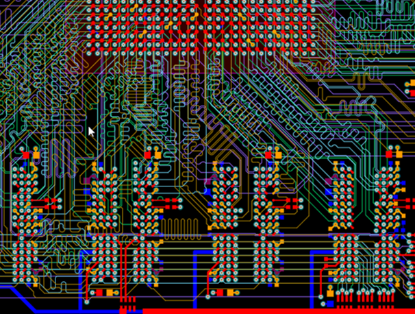 Fly-by topology in DDR routing