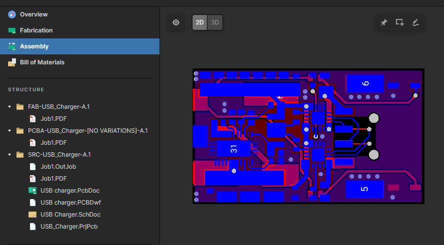 Ansicht von Bestückungsdaten im IoT-PCB-Design