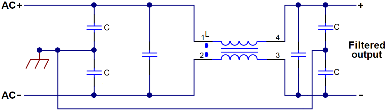 Ferrite common-mode choke