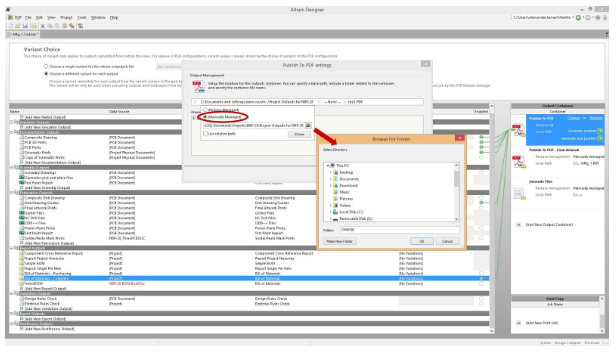 Specify a location to save the output files