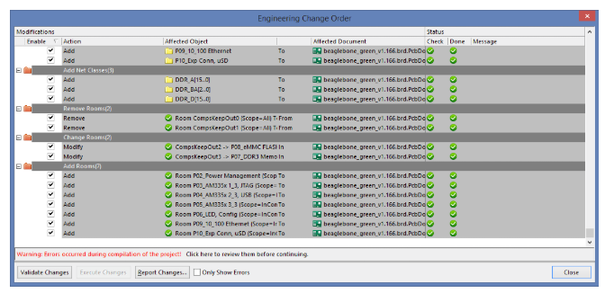 Configurar opciones de proyecto para un ECO en Altium Designer